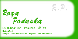 roza poduska business card